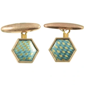Art Deco Hexagonal Cufflinks