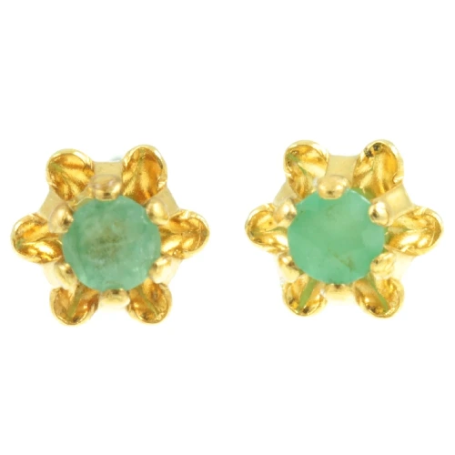 Vintage Emerald Stud Earrings