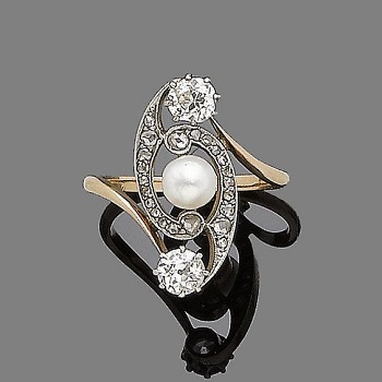 Art Nouveau diamond ring