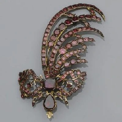 Georgian Garnet Brooch