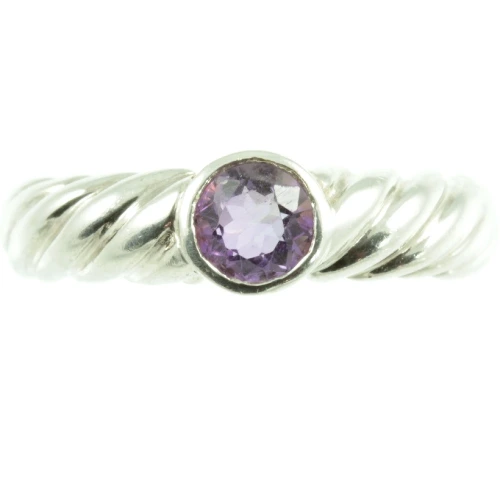Vintage Sterling Silver Amethyst Ring
