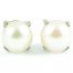 Natural Pearl Stud Earrings - front view