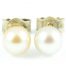 Sterling Silver Pearl Earrings - front view