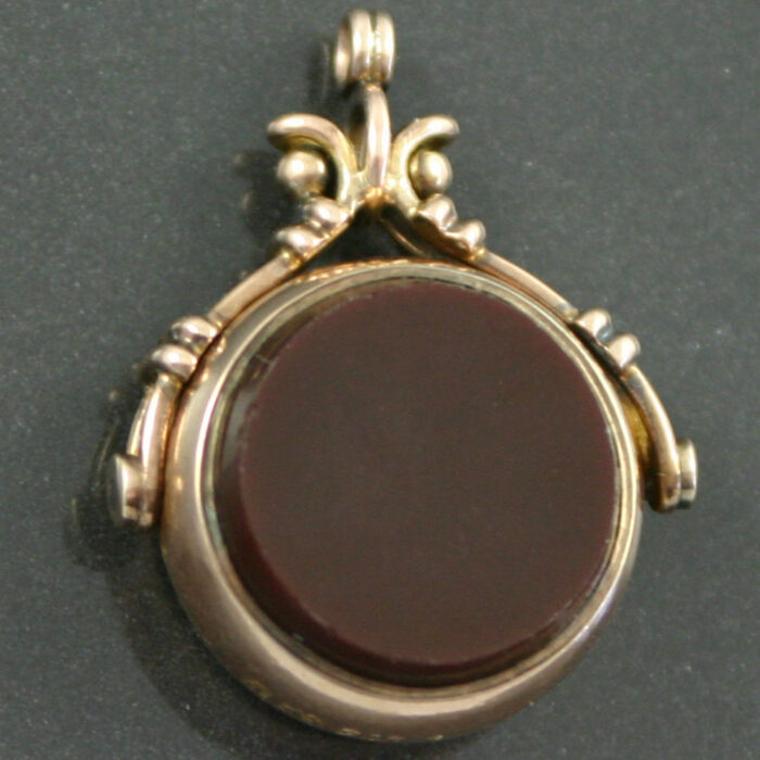 Victorian Swivel Fob Seal with blodstone and carnelian