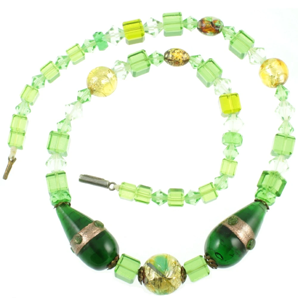 Venetian Gold and Silver Foil Necklace