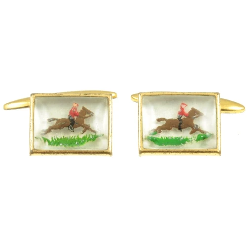 Art Deco 1930s Horse and Rider Cufflinks