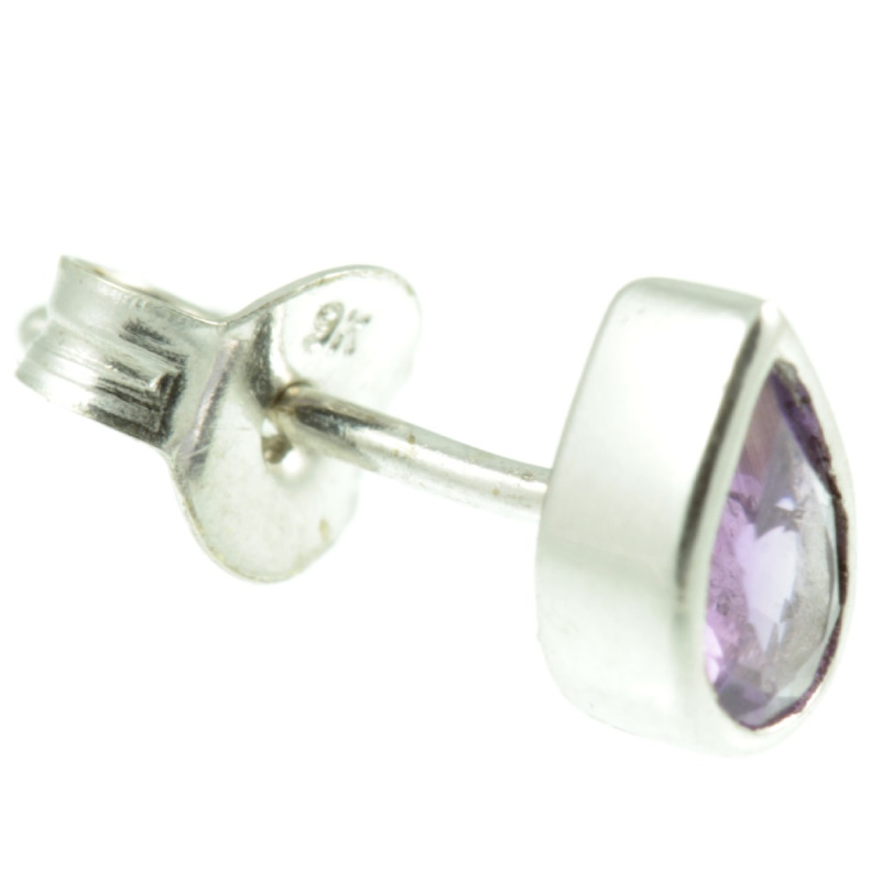 9ct White Gold 0.15ct Diamond Green Amethyst Earrings main image 1