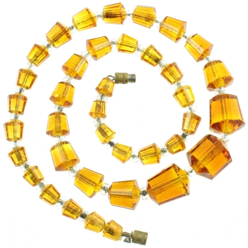 Retro 1940s Czech Glass Bead Necklace