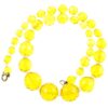 Mid-Century Czech Yellow Crystal Necklace