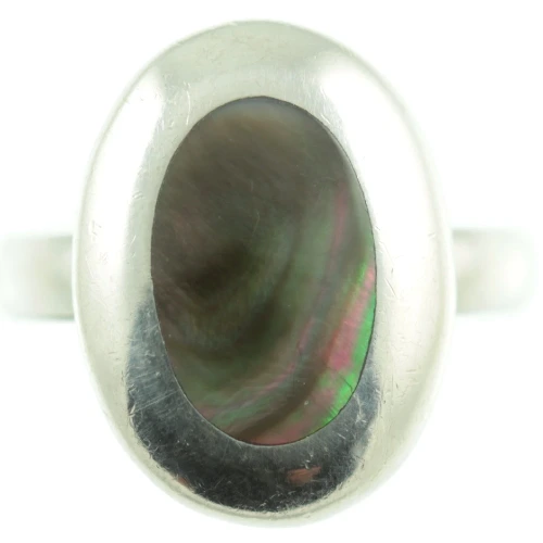 Vintage Sterling Silver Paua Ring