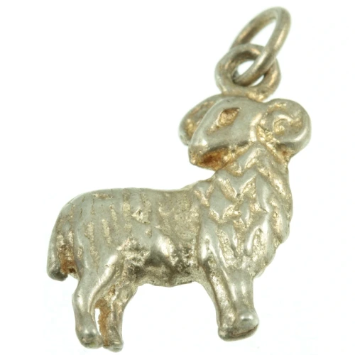 Mid-Century Silver Lamb Charm