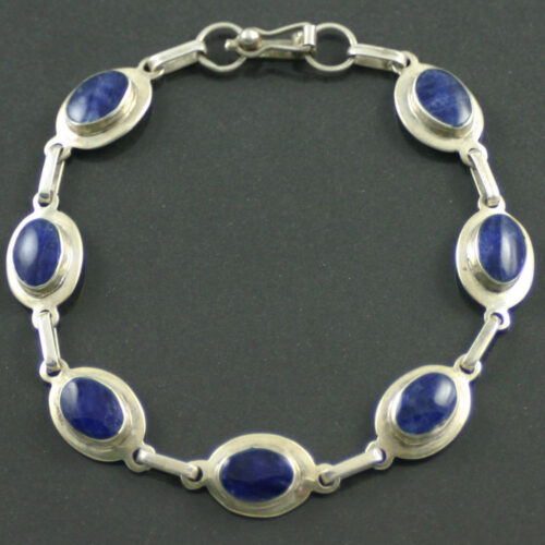Silver Lapis Lazuli Bracelet circa 1960s