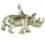 Mid-Century Silver Rhino Charm