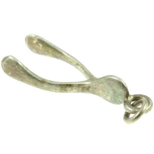 Mid-Century Silver Wishbone Charm