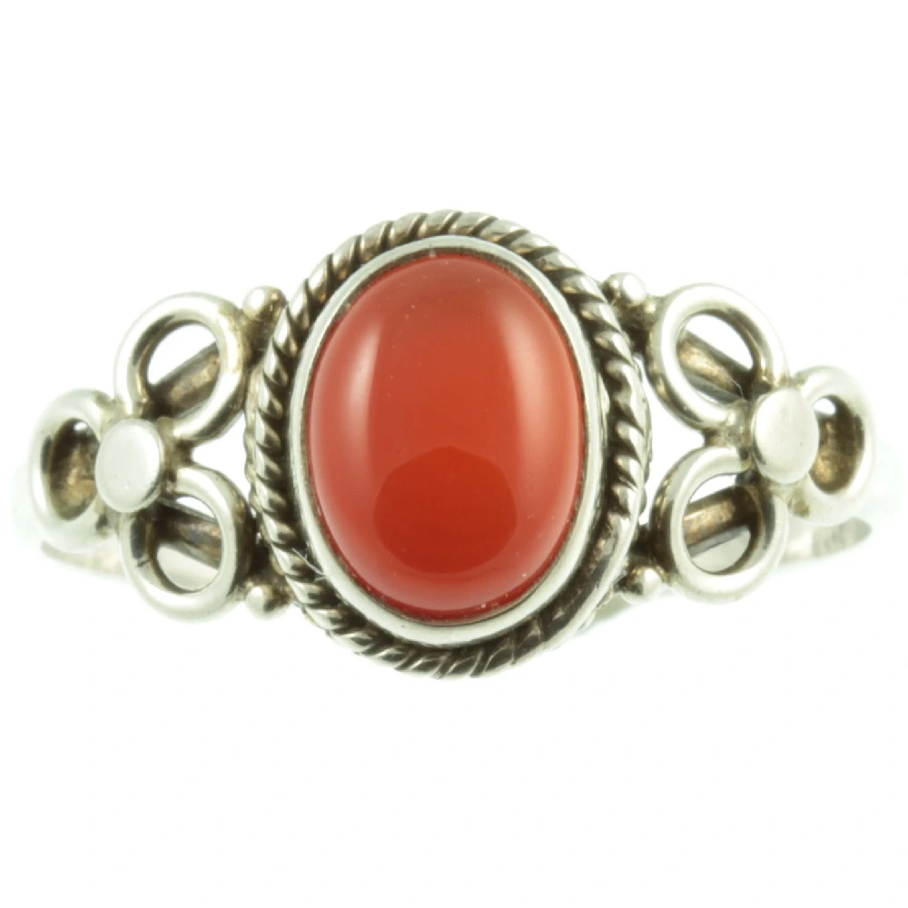 Vintage Sterling Silver Carnelian Ring