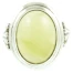 Vintage White Agate Silver Ring