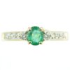 Vintage 18ct Gold Emerald and Diamond Ring