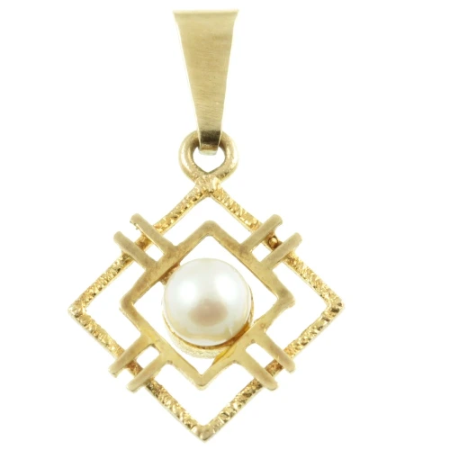Vintage 9ct Gold Pearl Pendant