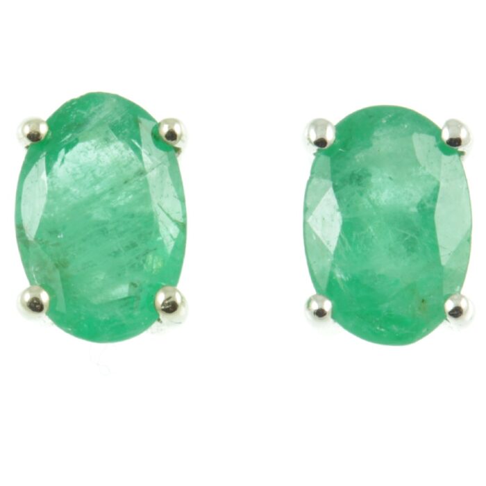 9ct gold Emerald stud earrings