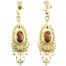 9ct gold garnet earrings