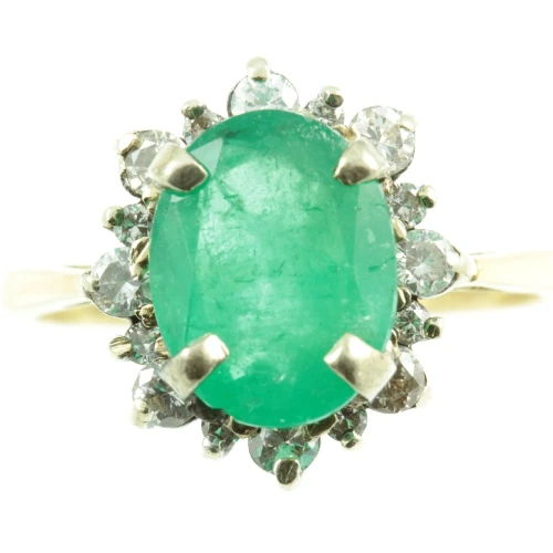 Art Deco Emerald and diamond ring