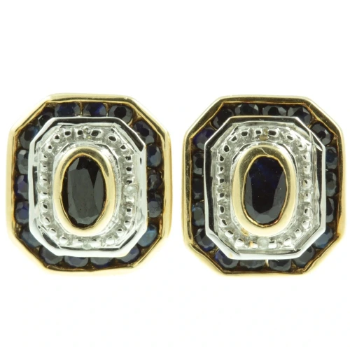 Art Deco Sapphire and Diamond Earrings