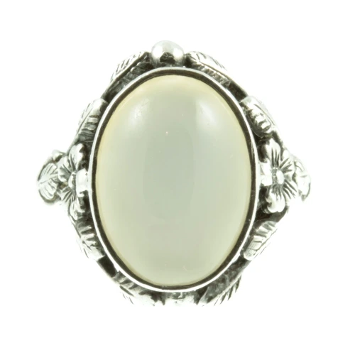 Art Nouveau Moonstone silver ring