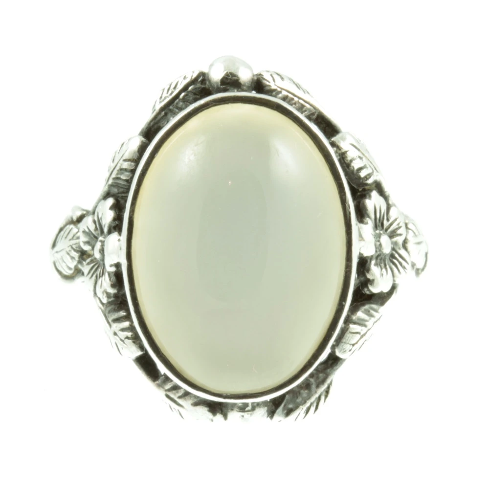 Art Nouveau Moonstone silver ring
