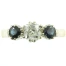 Retro Diamond and Sapphire 3 Stone Ring