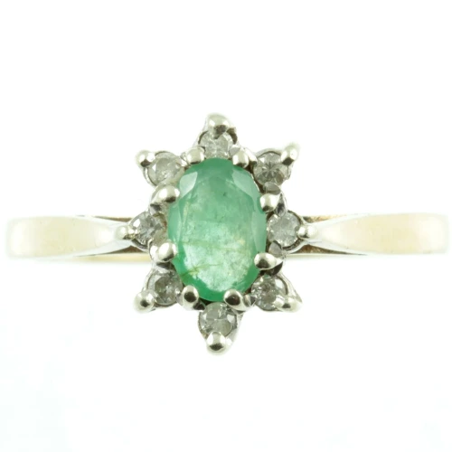 Vintage Emerald and Diamond Ring