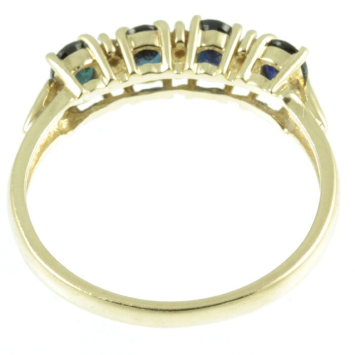 four stone sapphire and diamond ring -