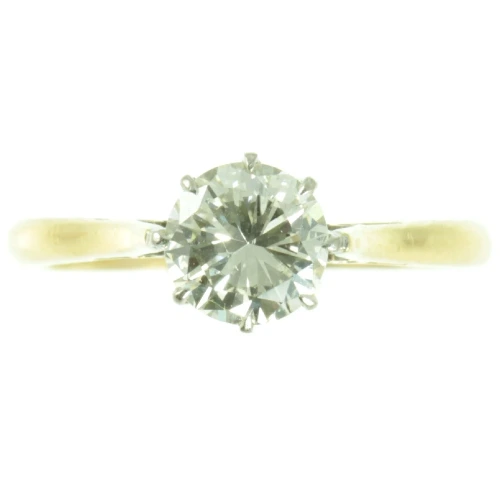 Vintage 18ct Gold Diamond Solitaire Ring