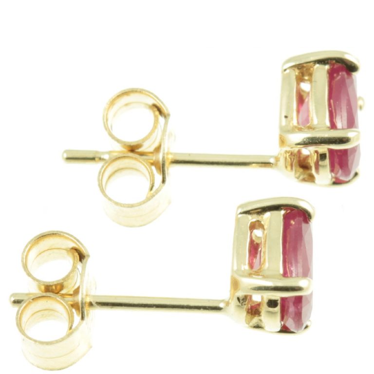 9ct Gold Ruby Stud Earrings - Carus Jewellery