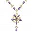 Edwardian Amethyst and split pearl necklace