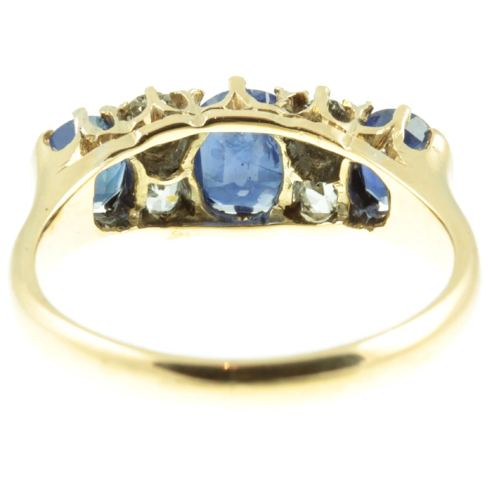 Edwardian Sapphire & Diamond Ring - Image 6