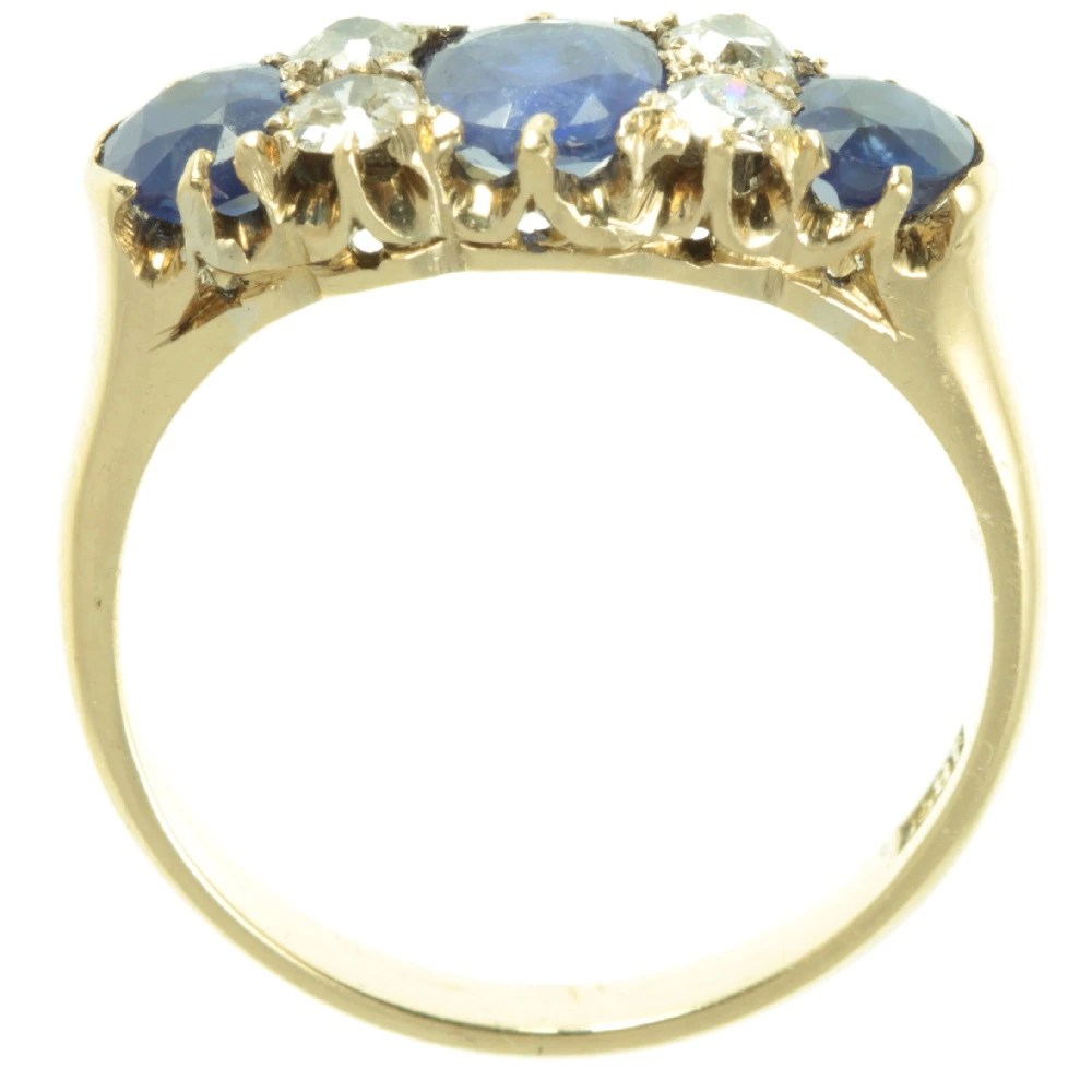 Edwardian Sapphire & Diamond Ring - Image 4