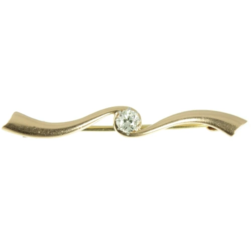 Edwardian Diamond Bar Brooch