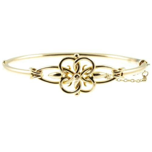 Edwardian 9ct Gold Bangle
