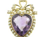 Edwardian amethyst and split pearl pendant