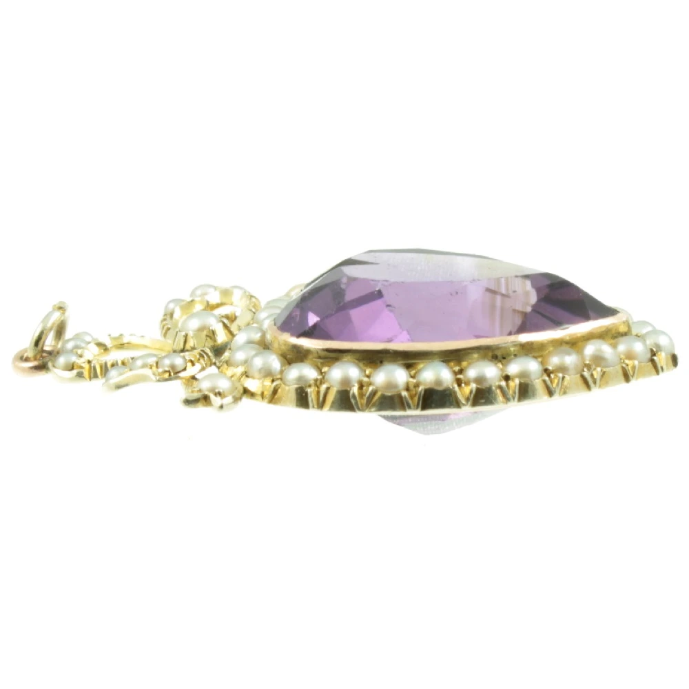 Amethyst & Split Pearl Pendant - Image 3