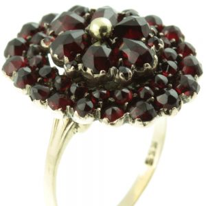 8ct Gold Garnet Cluster Ring - Carus Jewellery
