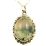 Edwardian 9ct gold moss agate pendant