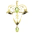 Art Nouveau 9ct Gold Peridot Pendant