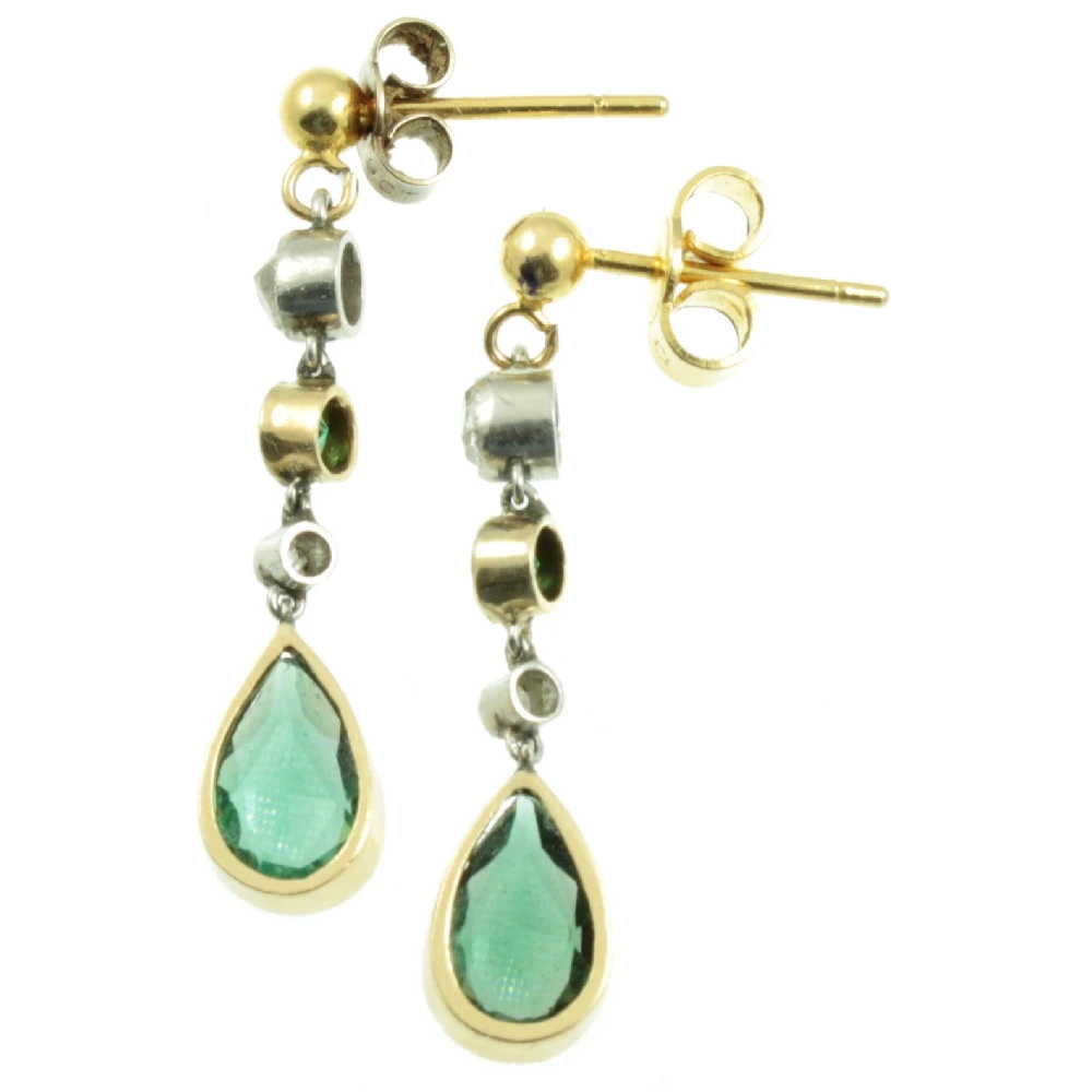 Edwardian Diamond and paste earrings