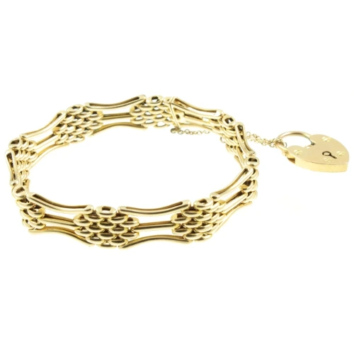 Edwardian 15ct Gold Gate Link Bracelet