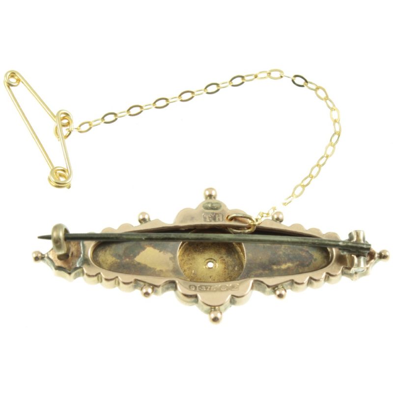 Victorian 9ct Gold & Diamond Brooch - Carus Jewellery