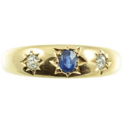 Victorian Sapphire and Diamond Gypsy Ring