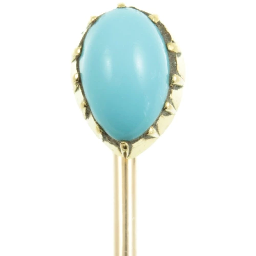 Victorian 9ct Gold Turquoise Tie Pin