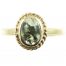 Art Deco 9ct gold moss agate ring