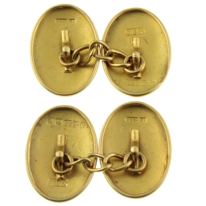 Edwardian 15ct gold cufflinks